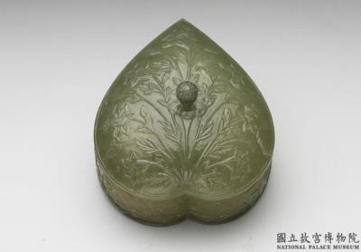 图片[3]-Jade leaf-shaped box, Mughal Empire-China Archive